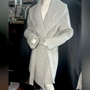 Le Chateau Gray Belted Coat